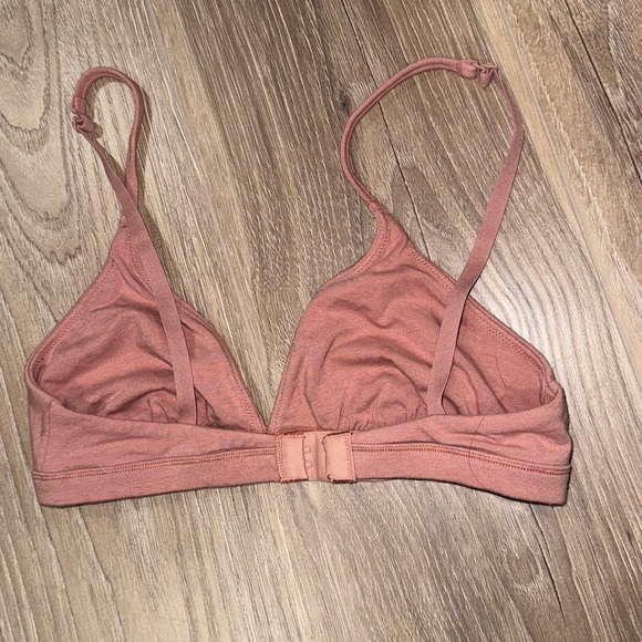 NWOT Skims rose clay cotton jersey triangle bralette - Picture 3 of 5